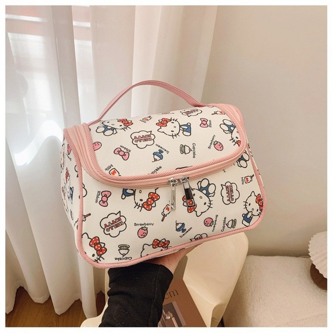 Sorpci 헬로키티 파우치 화장품 수납가방 여행용 대용량 메이크업가방