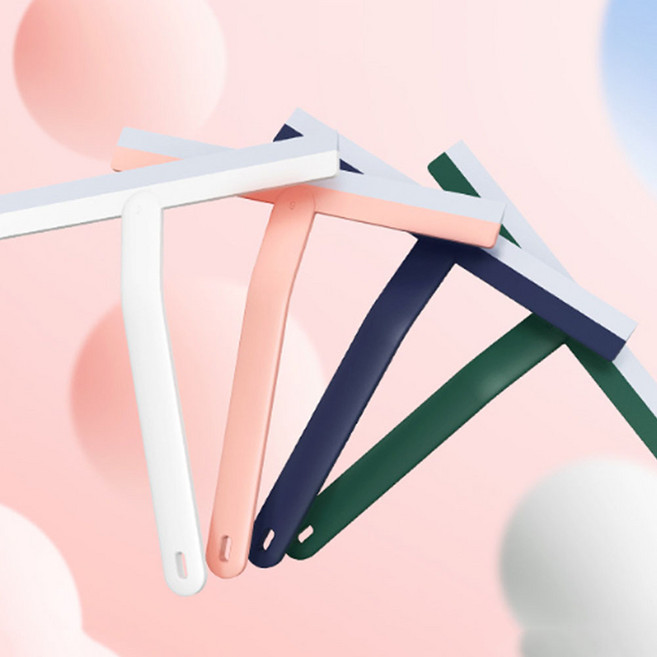 [생활양식] 방충망청소기 샤워부스 화장실 욕실 유리 거울 물때 얼룩 물기 청소 롱 미니 스퀴즈 스퀴지, 핑크, 1개