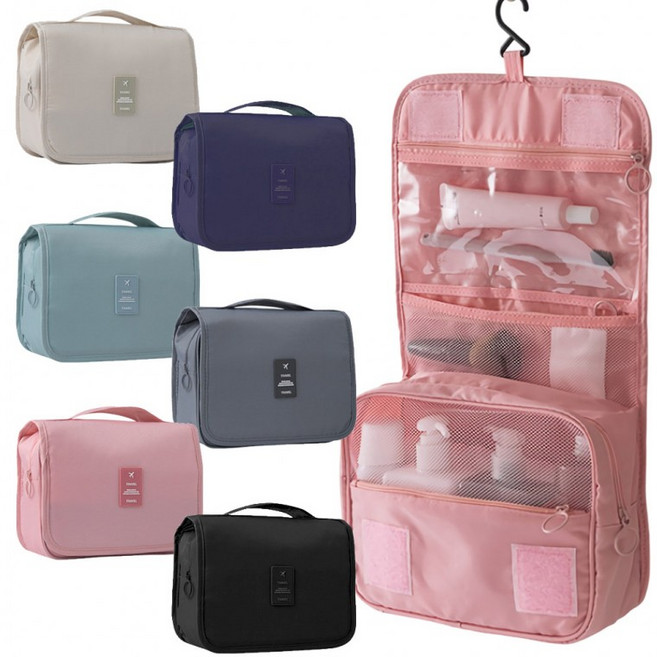 고르고파 세면파우치10종 패브릭파우치 벽걸이 방수파우치 여행용 세면백 압축파우치 워시백