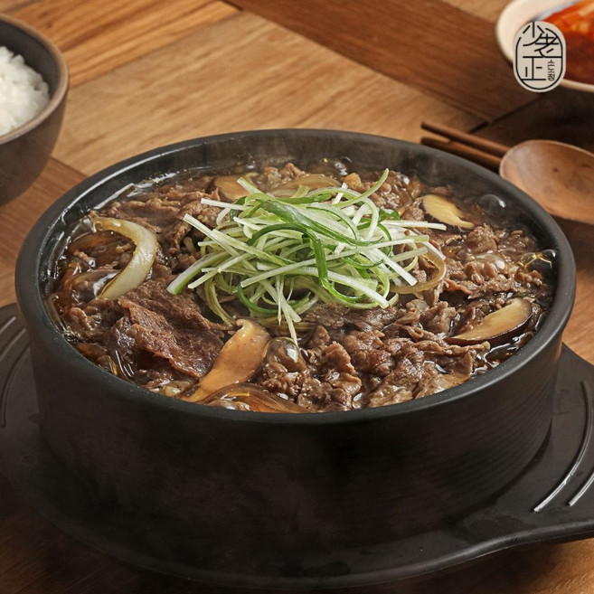 소노정 100% 국내산 소등심 양념 소불고기 뚝배기불고기 (냉동), 3개, 500g