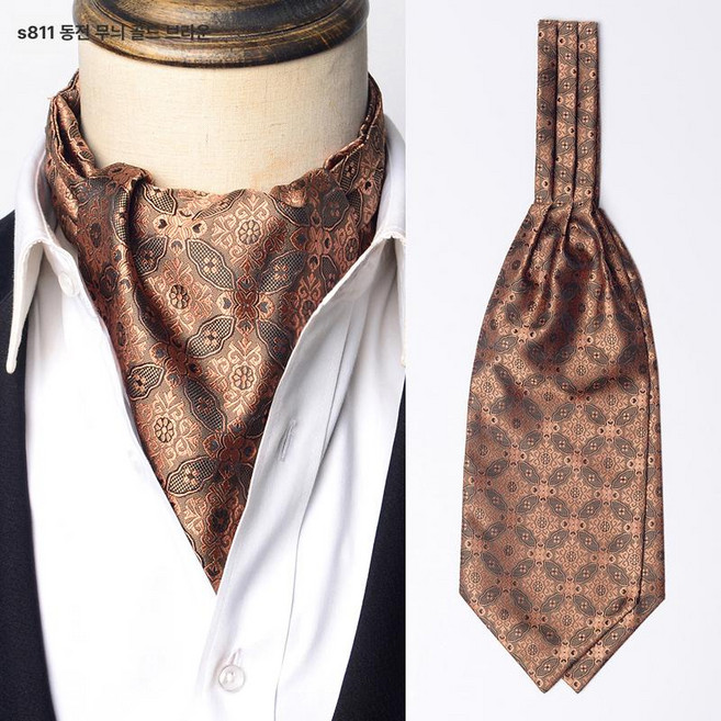 남성 정장 넥워머 투톤 스톨 스카프 케주얼 짧은 목도리