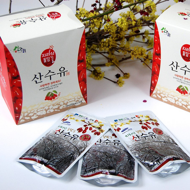 전남 구례 산동 산수유 즙 액상차 100ml x 30포 선물세트, 산수유액상차100ml x 30포