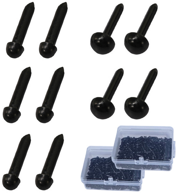 아코 인형 만들기 콩알 눈 3mm(케이스포함)+4mm(케이스포함), 1개, 블랙