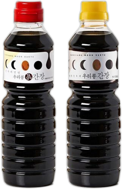 순창문옥례 우리콩 진간장 500ml + 국간장 500ml 100 국내산 명인이 만든 안심 간장, 1개