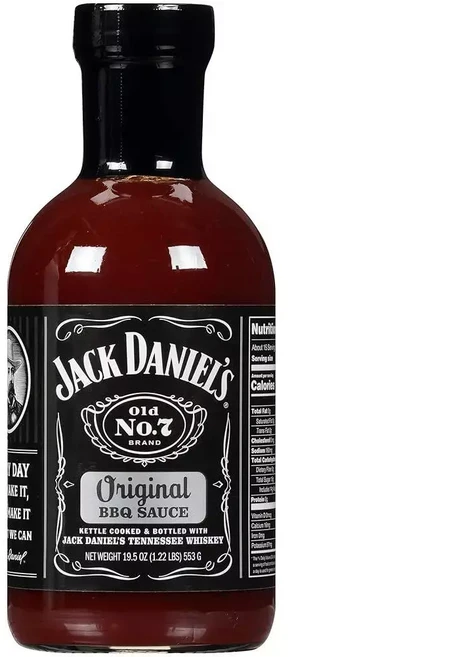 Jack Daniel's Old No. 7 오리지널 BBQ 소스 - 소형 배치 방부제 572.8g19.5온스 호환, 572.8g, 1세트