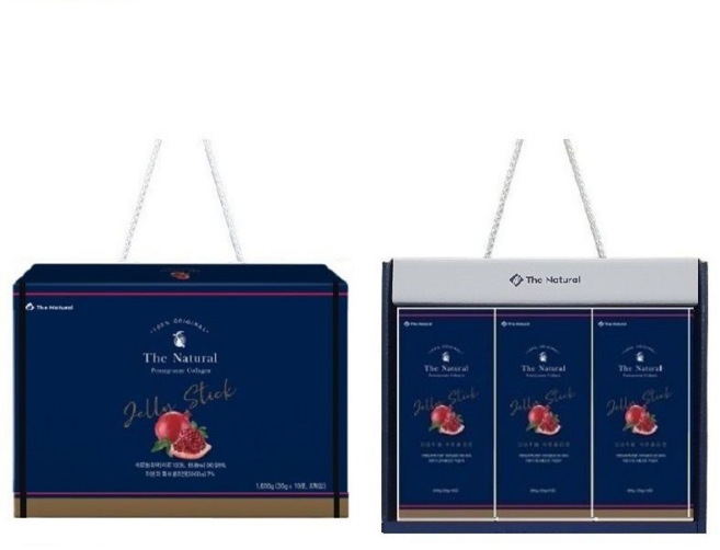 [선물세트/30포] 더내추럴 석류콜라겐 젤리스틱 20g 10포 3박스, 200g