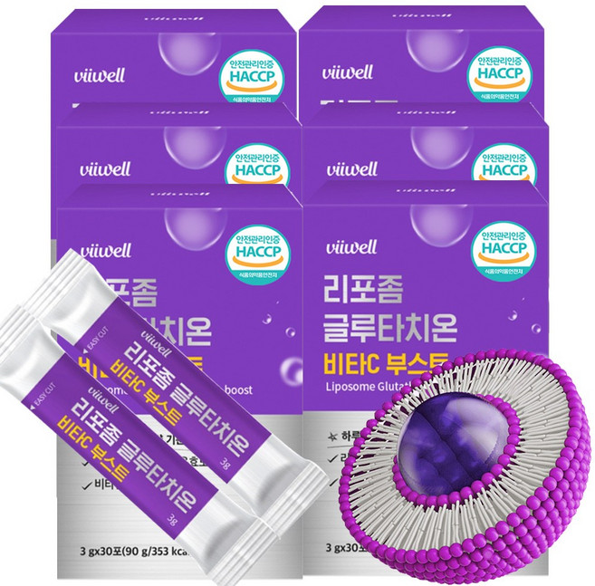 식약청 HACCP 인증 리포좀 글루타치온 분말 스틱 리포조말 공법, 1개, 180회분