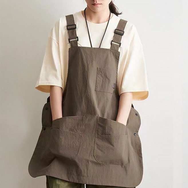 레모토 모노듀오 양면 방수 앞치마, 베이지, 1개