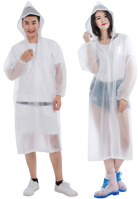 미즈코스 두꺼운 코트형 우비 성인용 휴대용 경량 레인코트 롱우비 장마 비옷 우의