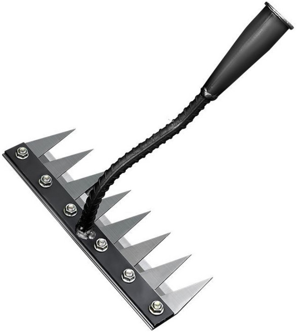 코코팜 다기능 망강간 텃밭 잡초제거기 갈퀴 정원관리 제초도구 탈부착 가능 농업용 제초기 8날, 1개