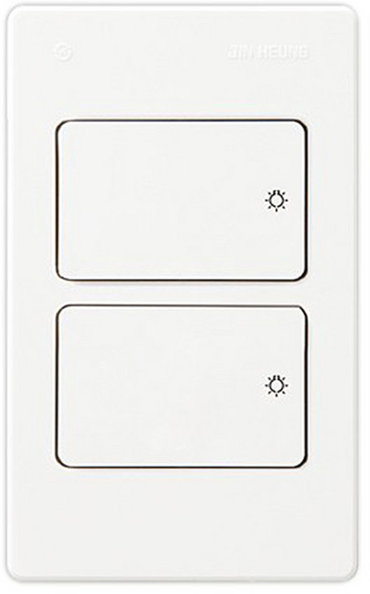 오렌지라이팅 진흥 V시리즈 2구 1로 스위치 캡형 아이보리, 1개