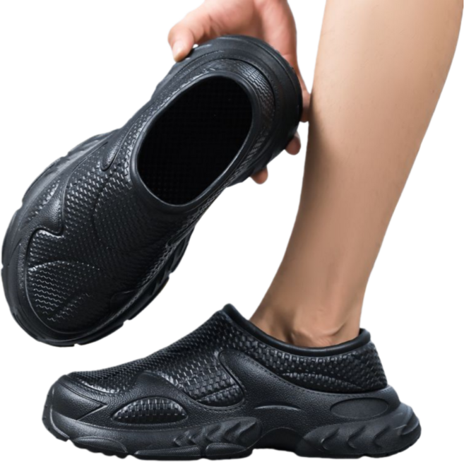 Makone 남녀공용 미끄럼방지 사계절 실내화 조리화 시크 주방화