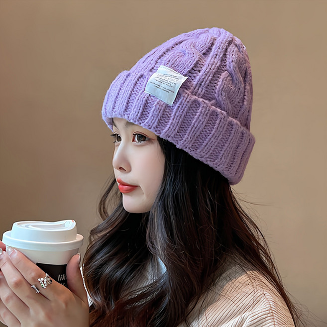 보보니 비아워게스트 겨울 방한 골지 꽈배기 비니