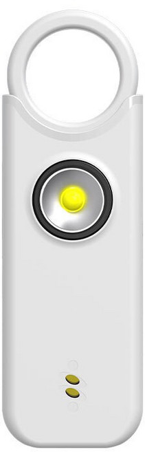 防狼警報器 135dB LED Type-C充電 雙警報模式, 白色(旗艦款), 1個