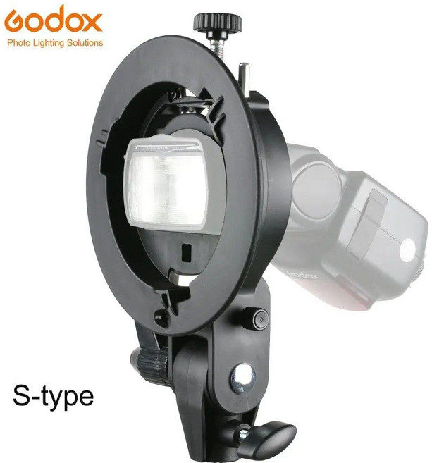 Godox-핸드 헬드 그립 S-타입 플래시 브래킷 S 마운트 홀더 스피드 라이트 스누트 소프트 박스 벌집 사진, 러시아, 1개