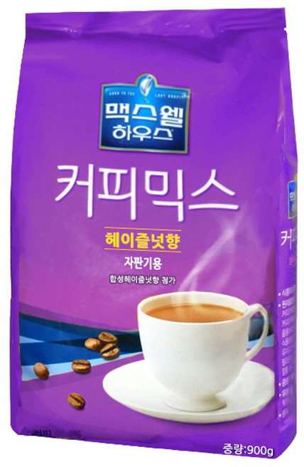 맥스웰하우스 커피믹스 헤이즐넛향 자판기용, 900g, 7개, 1개입