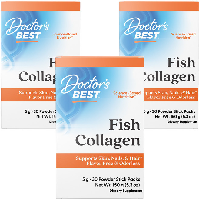 닥터스베스트 피쉬 콜라겐 파우더 스틱 팩 5g, 150g, 3개