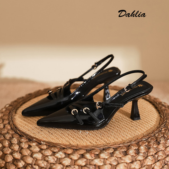 다알리아 여성 스틸레토 쓰리버클 샌들 힐 슬리퍼 ZXD2