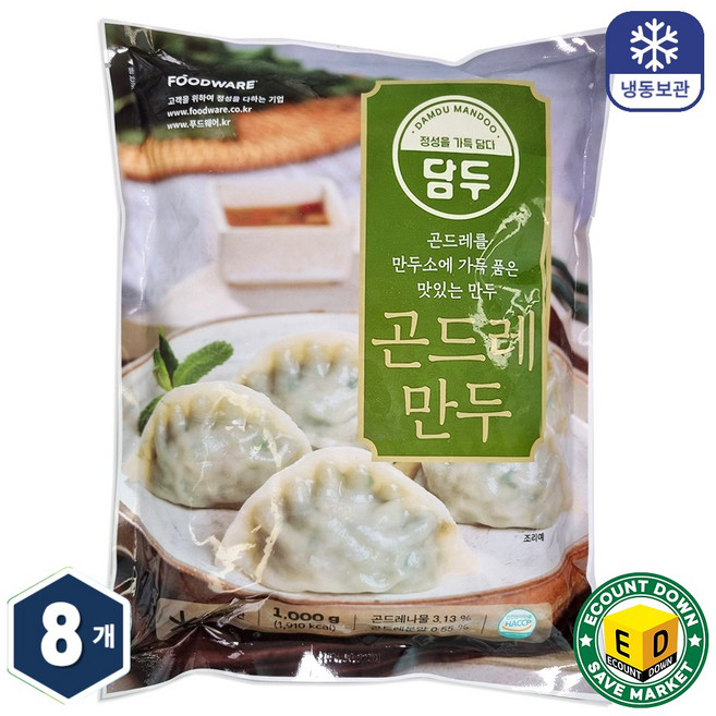 담두 곤드레 만두, 8개, 1kg