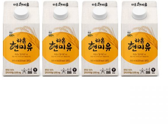 라온 현미유 국산 100% 세림현미 아기 식용유, 4개, 500ml