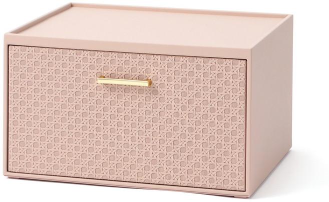 Francfranc 프랑 프랑 엠보스 스태킹 드로어 M 핑크 수납 박스 서랍 타입