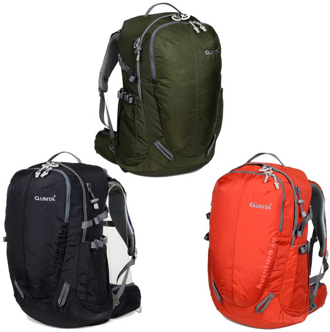 쿤타 아벤츄라 30L 배낭 등산 캠핑 낚시, 블랙