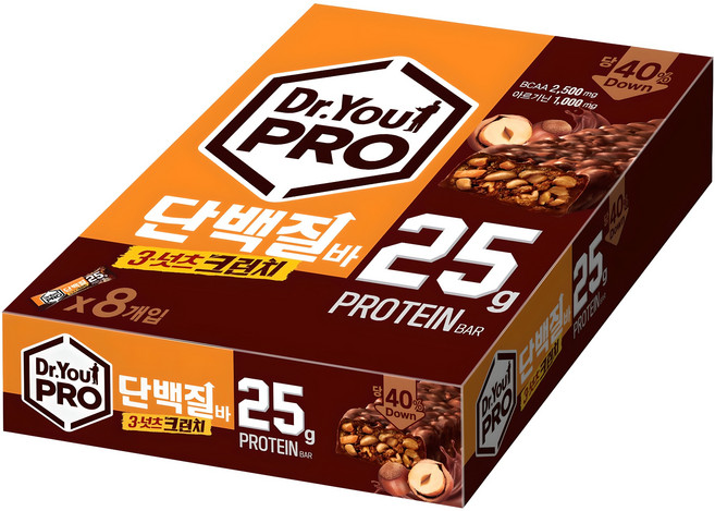 닥터유 프로 단백질바 3넛츠크런치, 560g, 1개