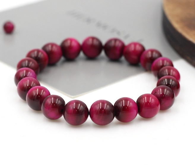 에르모사제이 젬스톤 G025_프리미엄 핑크 호안석 염주 팔찌