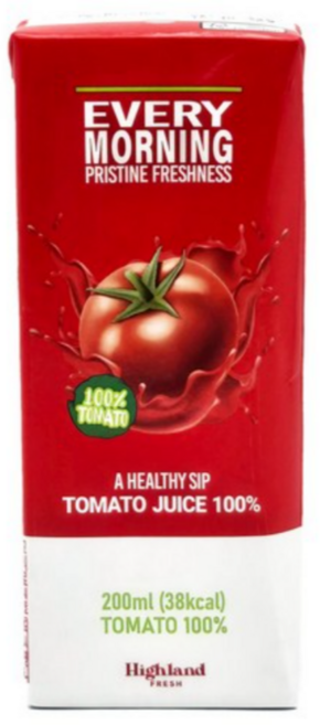 하이랜드 프레쉬 100% 착즙 토마토 주스(무설탕 무가당), 48개, 200ml