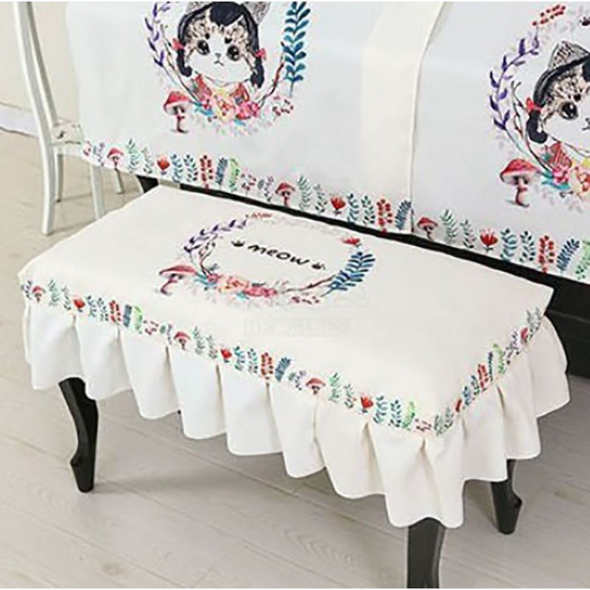 북유럽 프린팅 피아노 의자 스툴 덮개 커버