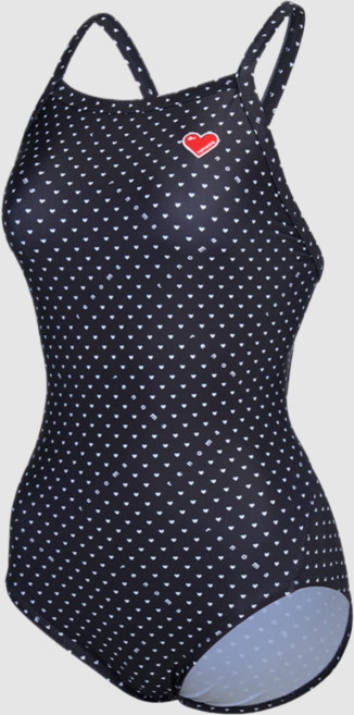 레노마 수영복 여성용 하트 싱글스트랩 원피스 수영복 RN-LS2G511 BK