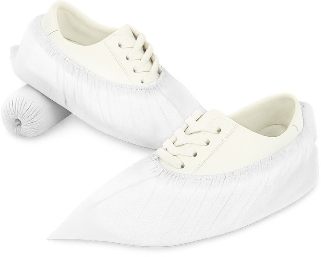 오아소 일회용 위생 신발 커버 부직포 덧신, 100개, 화이트