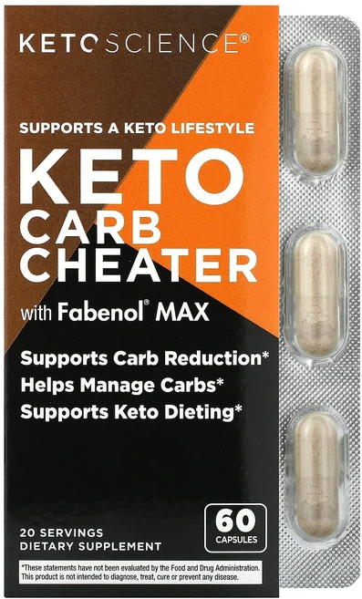 Keto Science 케토 탄수화물 치터 파베놀 맥스 함유 캡슐 60정, KetoScience케토탄수화물치터파베놀맥스함유캡슐60, 1개 - 쿠팡