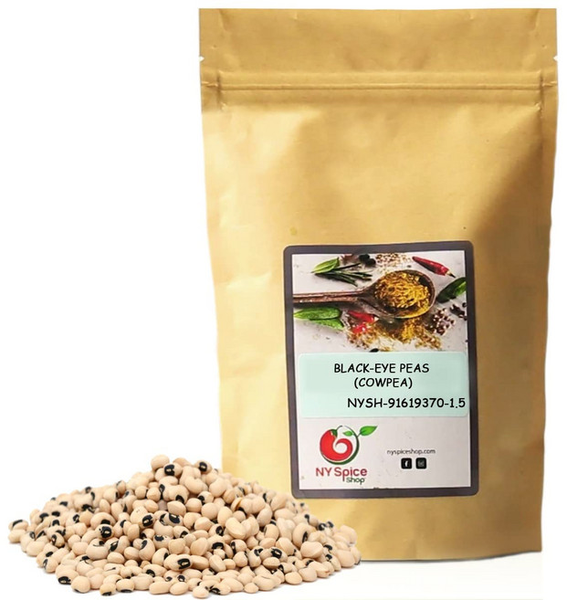 NY Spice Shop Black Eye Peas (Cowpeas) - 3 Pound Indian Whole Black Eyed Peas - Protein & Fiber Rich, 1개, 680.39g