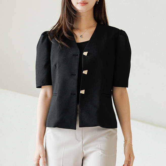 (~99size)배그브이넥반팔자켓 OUF30014060 엄마옷 빅사이즈