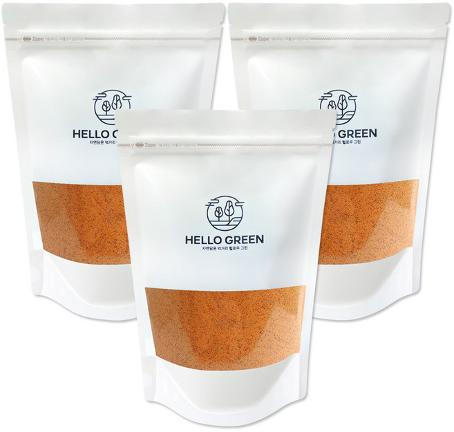헬로우그린 김치시즈닝 조미료 분말 가루 파우더 400g(팩), 3개, 400g