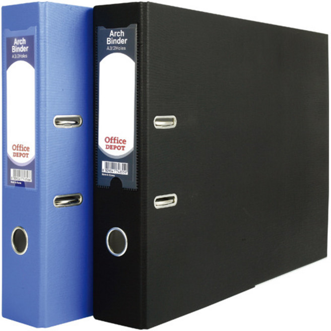 [오피스디포] 아치바인더 가로형 A3 7cm 흑색, 상세 설명 참조