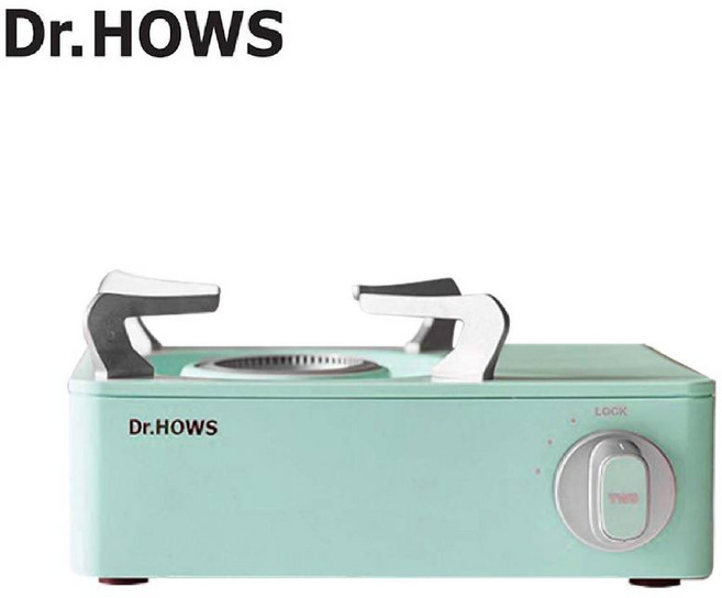 Dr.HOWS 迷你卡式爐 2.0kw 附收納箱, 馬卡綠, 1個
