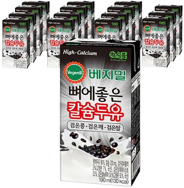 베지밀 뼈에좋은 칼슘두유 190ml 16개입, 16개