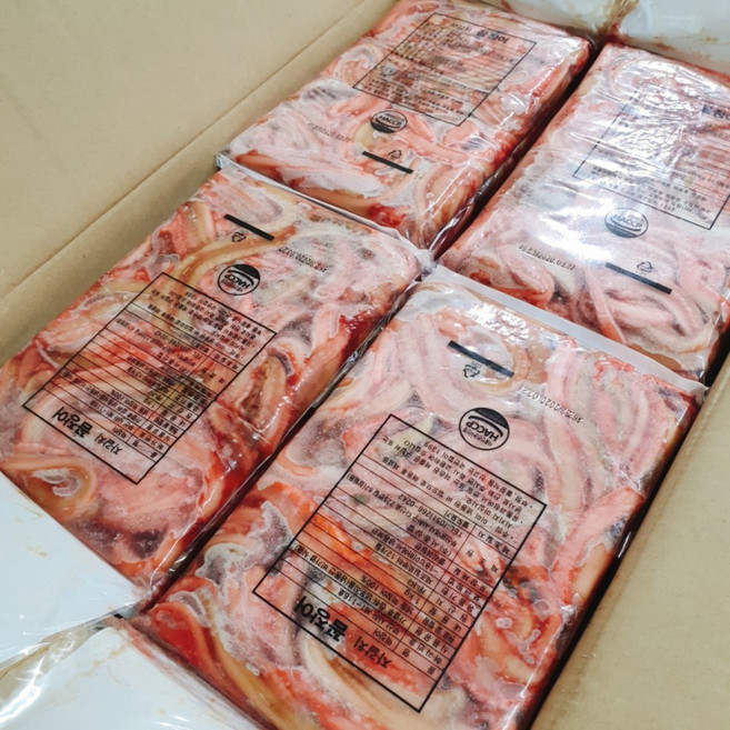 도매/업소용 꼼장어 1박스 19kg (950g X 20팩)손질/냉동된 수입곰장어, 1