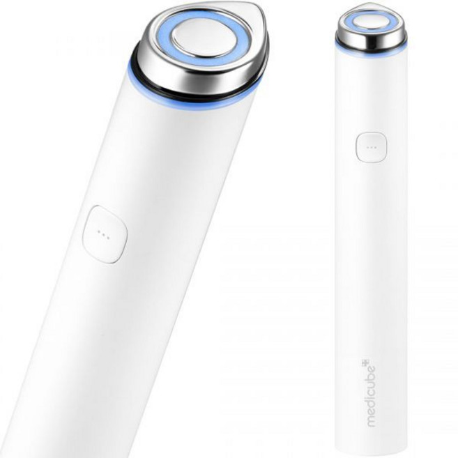 Medicube 미니 부스터 프로 핑크 | 초보자를 위한 저렴한 가정용 페이셜 스킨 케어 도구 - 유리 피부를 휴대용 글로우 부스터 흡수 향상 청소년을 케어 한국 1272, 화이트, 1개