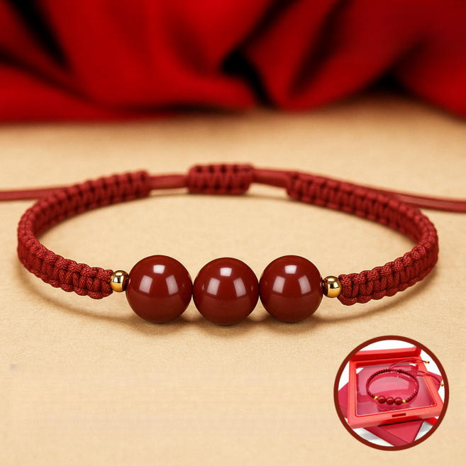 금전운 팔찌 행운팔찌 패션팔찌 로프체인 금색비즈 빨간색 끈 남여공용 재물운 부귀 커플아이템