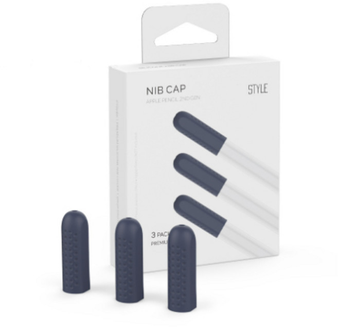 투에이비 애플 펜슬 호환 펜촉 보호캡 (휨 방지/충격 방지), 1박스, 미드나잇 블루
