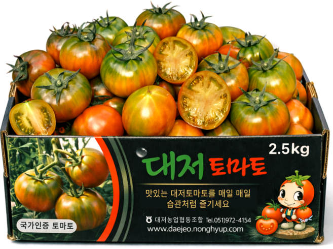 농협인증 명품 쫀득한 대저토마토, 1개, 2.5kg (대과L-2L)