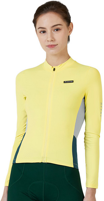 기어엑스 싸이클웨어C 긴팔라운드 05-2 여성 옐로우네이비