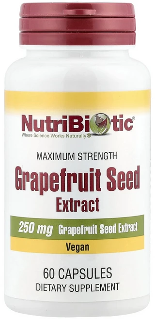 뉴트리바이오틱 NutriBiotic 자몽종자추출물 250mg 60캡슐, 60정, 1개 - 쿠팡