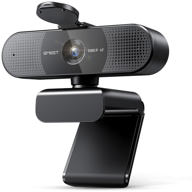 EMEET C960 4K PC용 웹캠 UHD CMOS 센서 PDAF 오토 포커스 듀얼 전방위 마이크 자동 조명 보정 73 FOV 플러그 플레이 웹캠 개인정보 보호 커버 작동 Zoo, 1080P AF