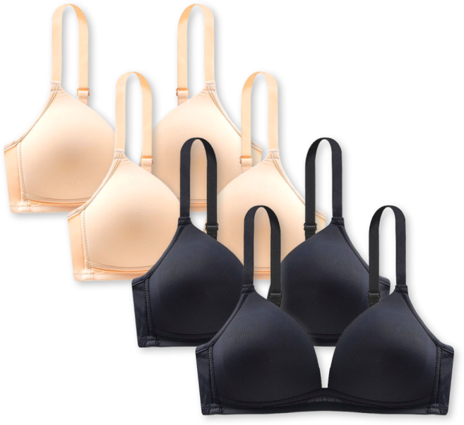 바디스윗 주니어 베이직 노와이어 심리스 브라 4종 세트