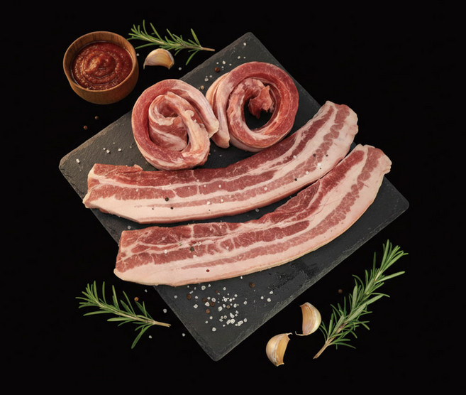 포천 까망깨돈 토종 흑돼지 삼겹살(구이용), 1개, 500g