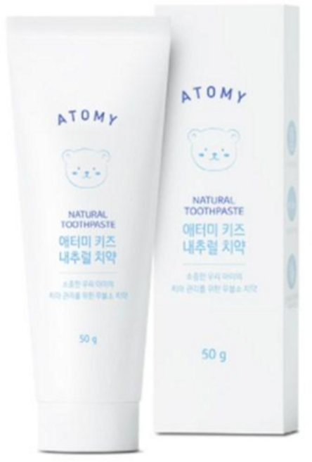 애터미 키즈 내추럴 치약 2개, 50g